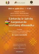 PASKAITA ,,LIETUVIŲ IR LATVIŲ TARPUSAVIO VERTIMŲ DINAMIKA"